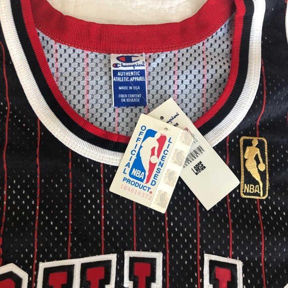 Original 90's Champion Michael Jordan Black Jersey - Picture 4 of 4